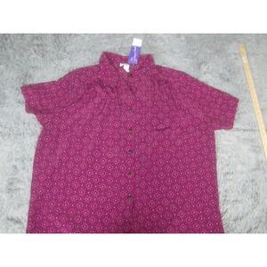 VTG A Personal Touch Shirt Womens 4X Button Down Short Sleeve NWT Made in USA